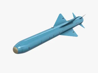 ASM-2 Japanese Anti-Ship Cruise Missile Low-poly 3D model