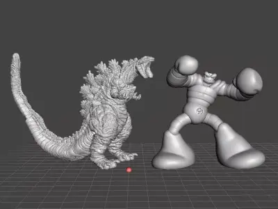 BOXING BOT GIANT ROBOT MECH MINIATURE GAMES SCIFI RPG DND 3D print model