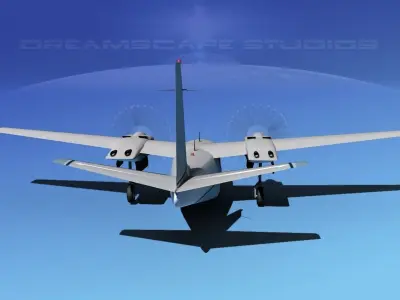 Rockwell Aero Commander 560 V18 3D model