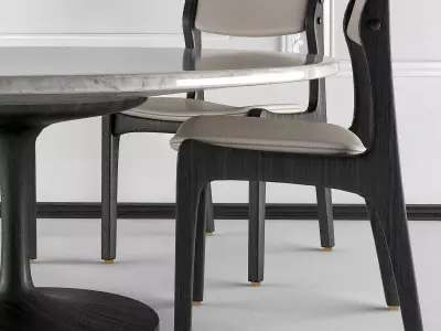 Dining set table and chairs Free 3D model purchase