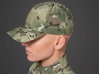 Tactical Cap UE5 and MetaHuman Ready 5 Colors and 4 LODs Low-poly 3D model