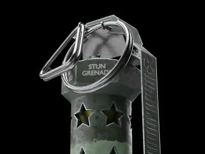 M84 Stun Grenade Flashbang Game Ready Low-poly 3D model