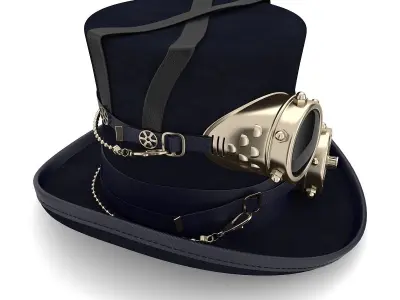Wholesale Steampunk Hat Vintage Sombrero 3D model