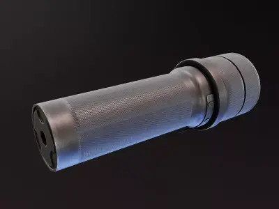 Mini PBS1 suppressor Low-poly 3D model