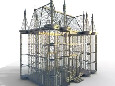 Victorian Gothic Ornamental Glasshouse 3D model
