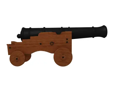 Naval Cannon 3D model