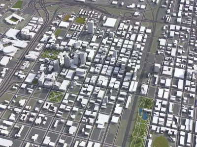 Birmingham Low-poly 3D model