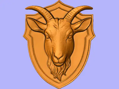 ESCUDO COM BODE 3D model