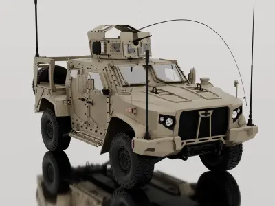 Oshkosh JLTV 2014 - Armed Vehicle 3D model Low-poly 3D model