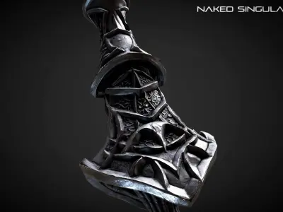 Royal Lance - Medieval dark fantasy weapon Low-poly 3D model