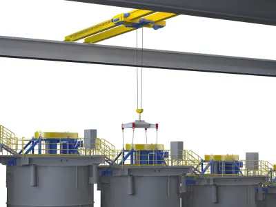  Industrial Vertical Crusher 3D model