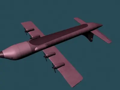 Aircraft military plane flying in sky Low-poly 3D model