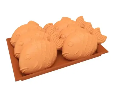Taiyaki Japanese Cake Street Food 3D Low-poly 3D model