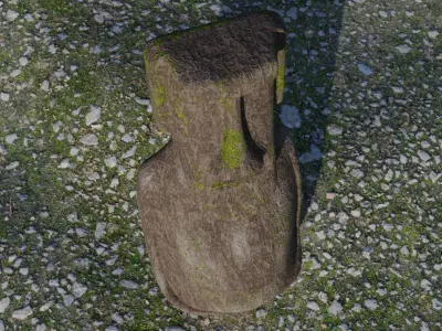 Moai statue Low-poly 3D model