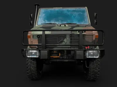 Unimog Military Low-poly 3D model