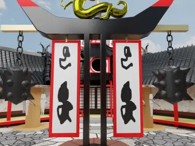 historic Japanese training Center 3D model