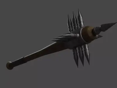 Baseball Bat with Spikes Weapon Low-poly 3D model