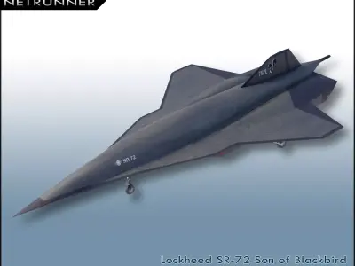 Lockheed Martin SR-72 Son of Blackbird Low-poly 3D model