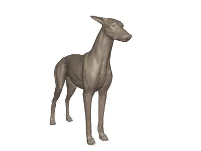 Greyhound sculpture 3D model