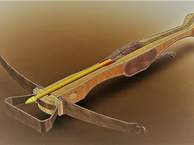 medieval micro crossbow 3D model