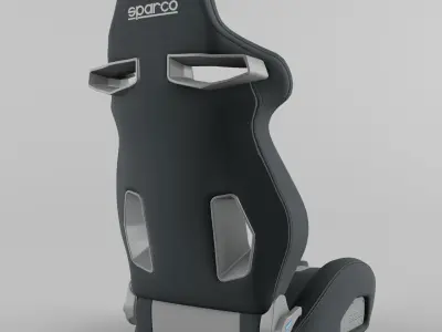 Racing Seat Sparco R333 Grey 3D model