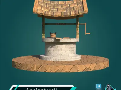 Ancient well Free low-poly 3D model