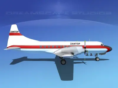 Convair CV-580 Zantop 3D model
