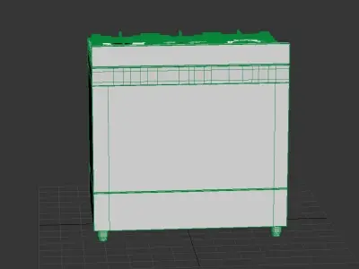 Omega 90 cm 9 Function Free Standing Oven 3D model