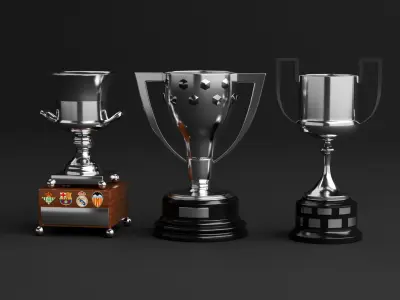 La Liga Trophy Pack 3D model