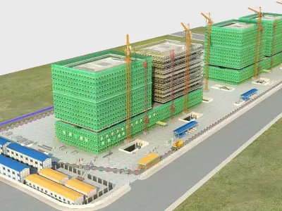 Construction site 3D model