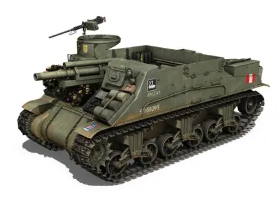 M7 Priest - Anzio 3D model