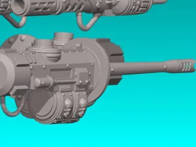 WARGAMING MINIATURE EQUIPPED ARMS FOR ASSAULT PLATFORM 3D print model