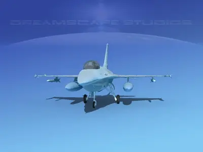 Gen Dyn F-16A Falcon V39 Oman 3D model