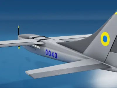 UAV Spectator-M1 Ukrainian military drone  Low-poly 3D model