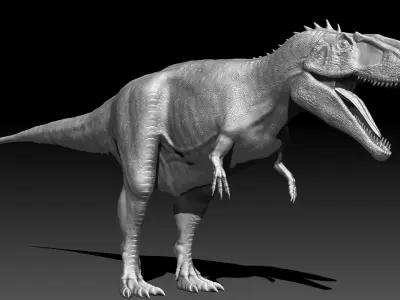 Dinosaur Carcharodontosaurus Sculpt Project 3D model