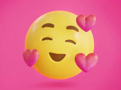 70 fully Animated Smiley Emojis Collection Low-poly 3D model