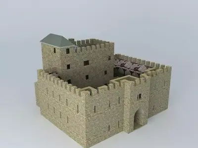 Fortress medieval castle Free 3D model