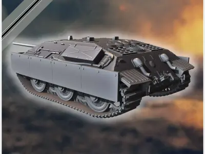 E-25 Bose Floh Ausf A Entwicklung light tank - Germany Eastern 3D print model