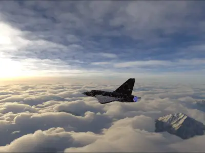 Mirage 2000 Scifi Low-poly 3D model