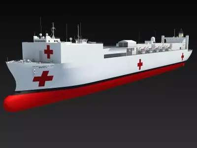 USNS Mercy Hospital Ship T-AH-19 3D model
