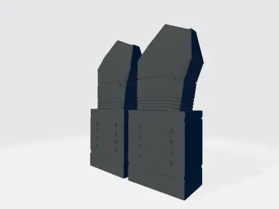 Military Clips - Magazine Pouches Low-poly 3D model