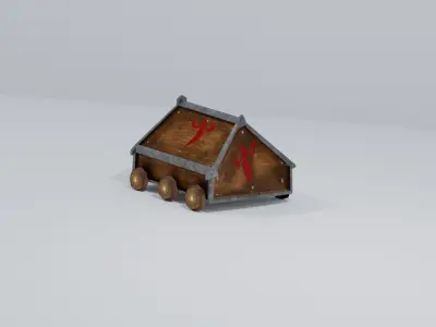 Wooden Ram Low-poly 3D model