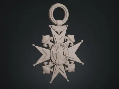 Order of Saint Louis Medal 3D print model