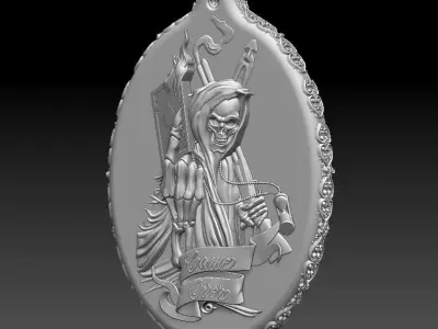 HM Skull Keychain 02 3D print model