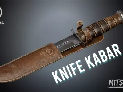 Knife Kabar Low-poly 3D model