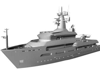 63 Meter Explorer Superyacht 3D model