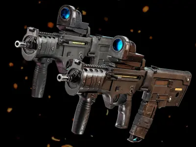 TavorX95 sniper rifle in call of duty blackout Low-poly 3D model