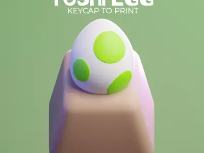 Yoshi Egg - keycap to print Free 3D print model