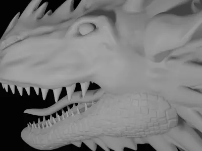 3D Model MonsterHunter - Dragon head 3D 3D model
