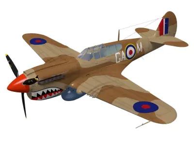 Curtiss P-40M kittyhawk 3D model